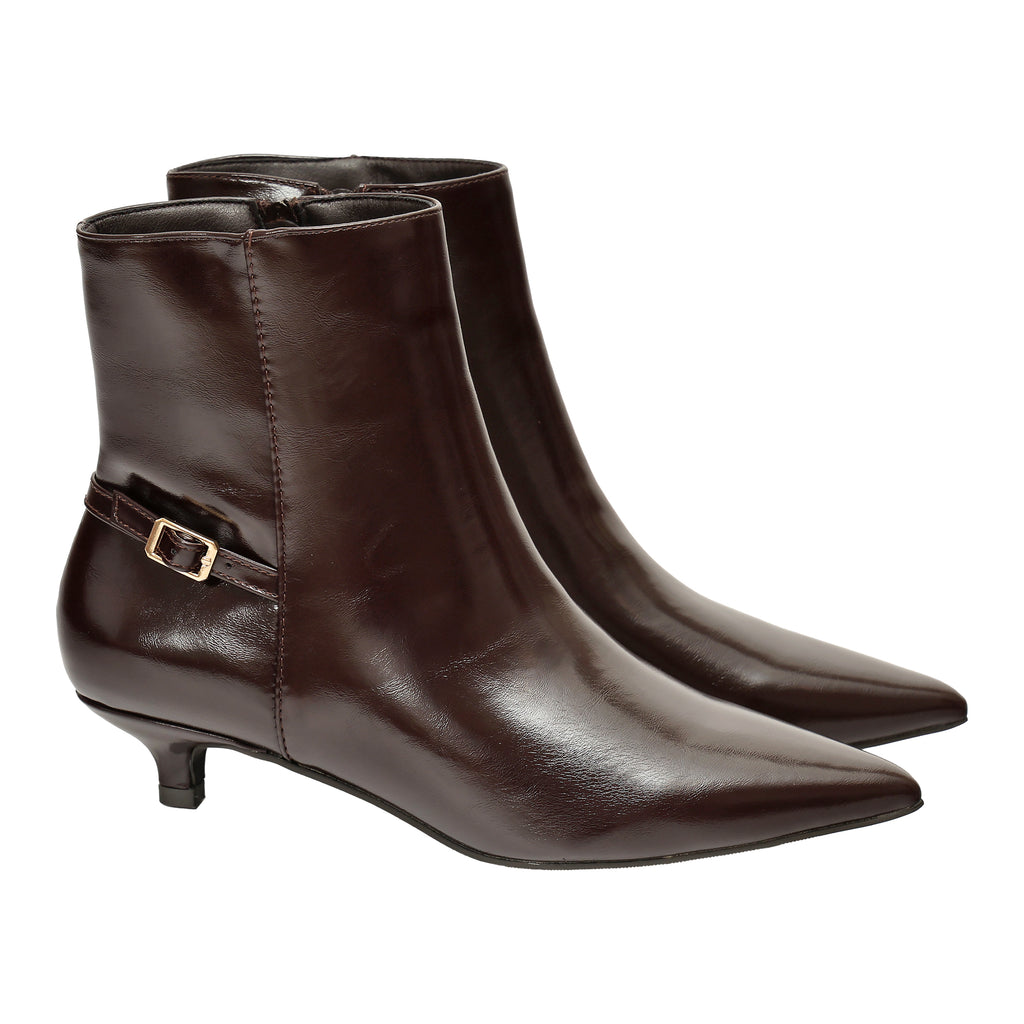 Tronchetto in simil pelle con tacco basso- Art.68338