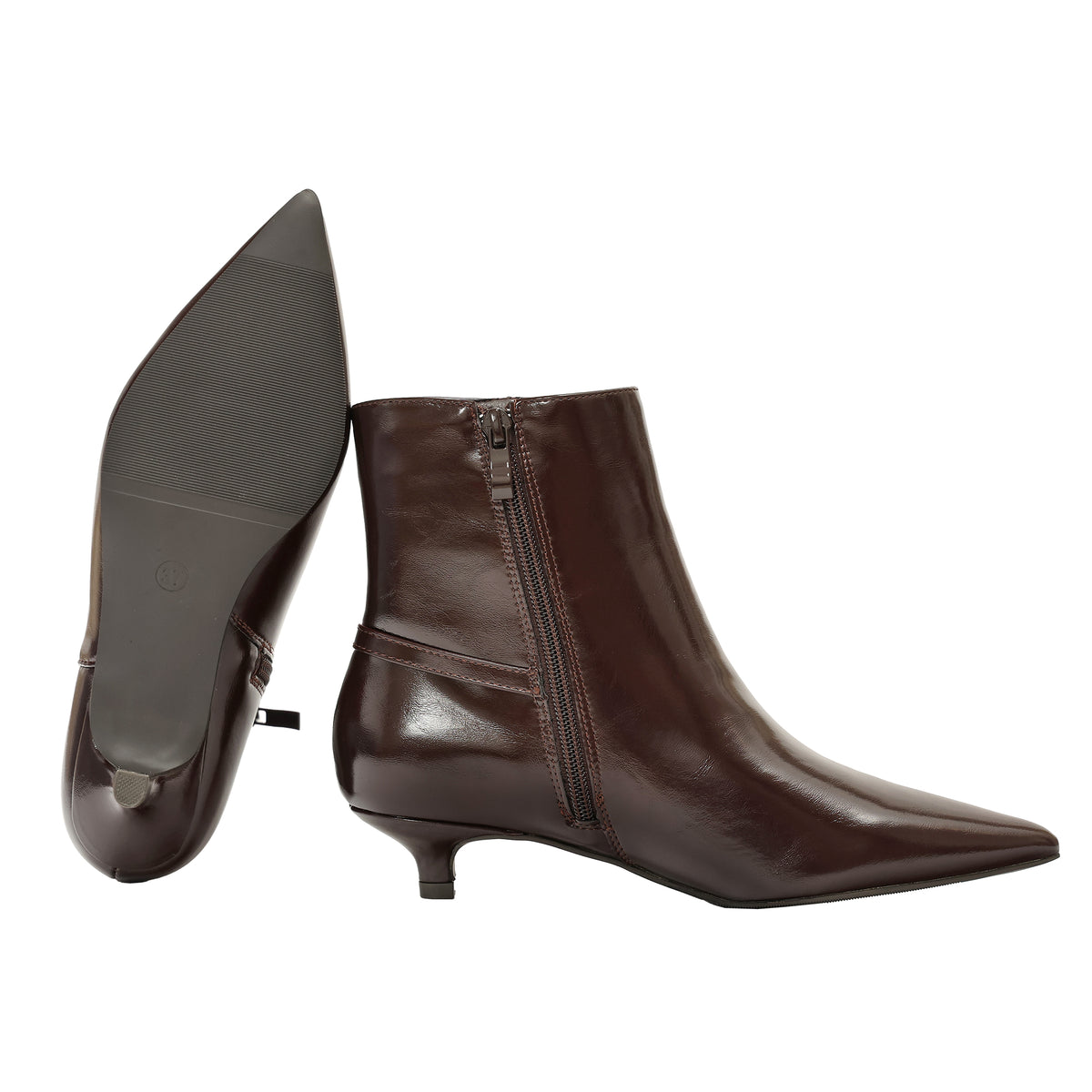 Tronchetto in simil pelle con tacco basso- Art.68338