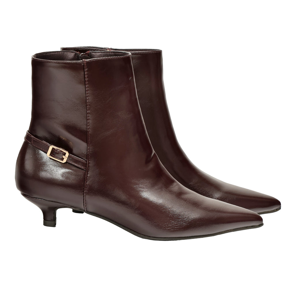 Tronchetto in simil pelle con tacco basso- Art.68338
