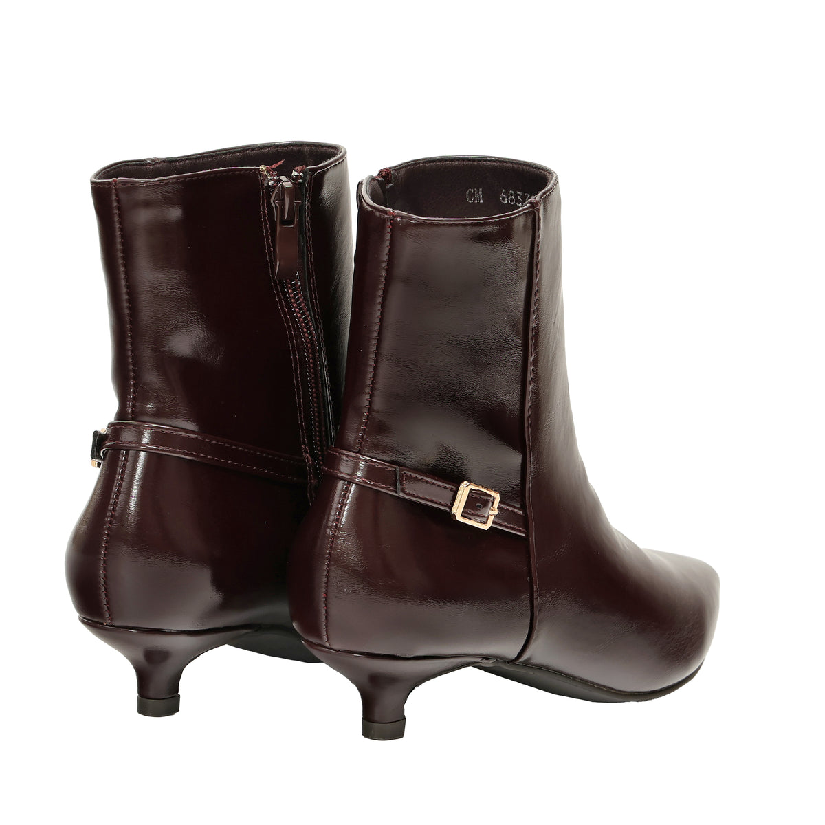 Tronchetto in simil pelle con tacco basso- Art.68338