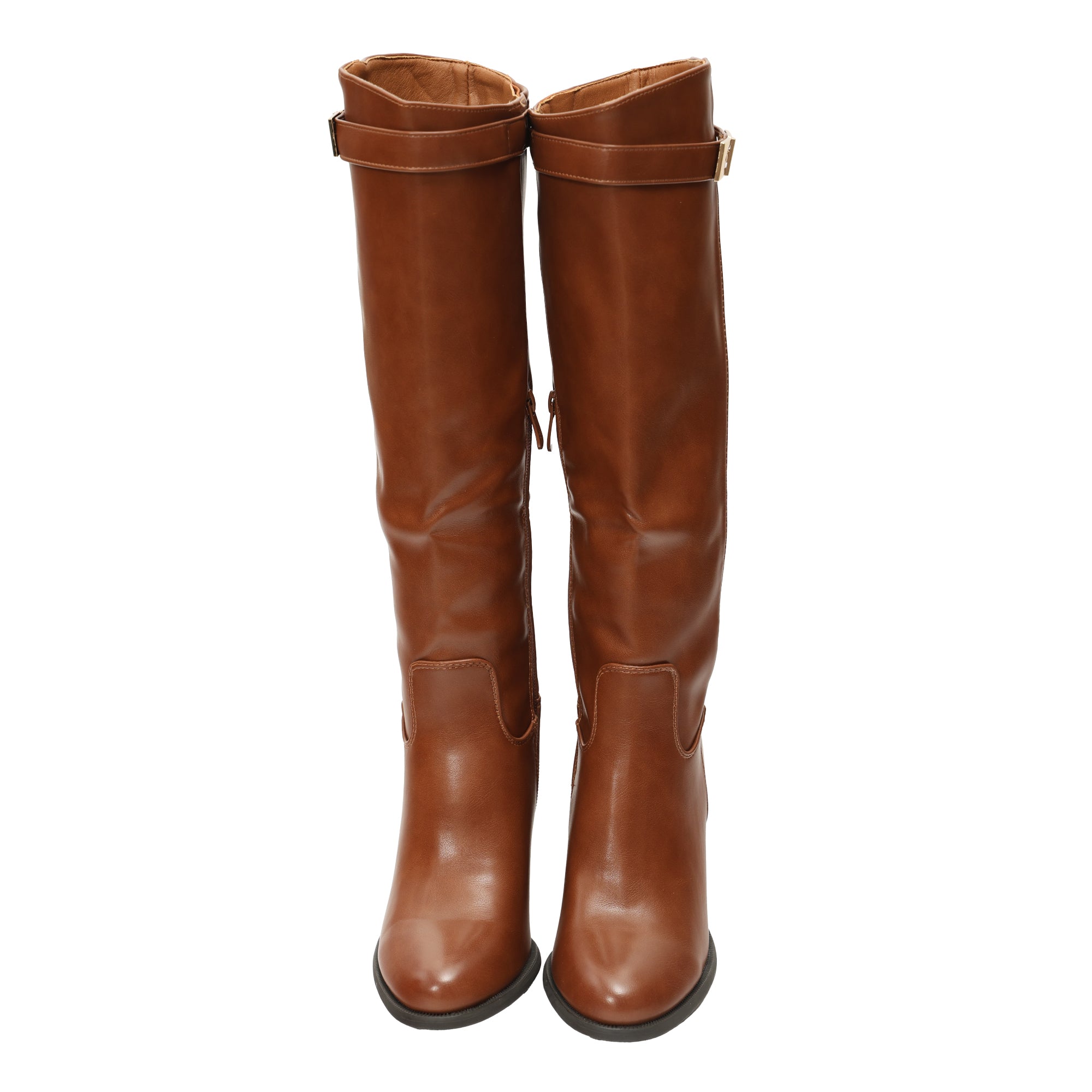 Stivale in simil pelle con tacco alto largo- Art.CHC501