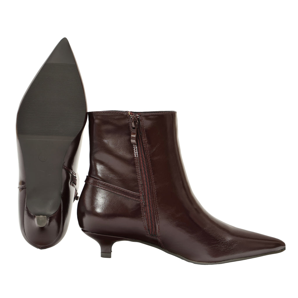 Tronchetto in simil pelle con tacco basso- Art.68338
