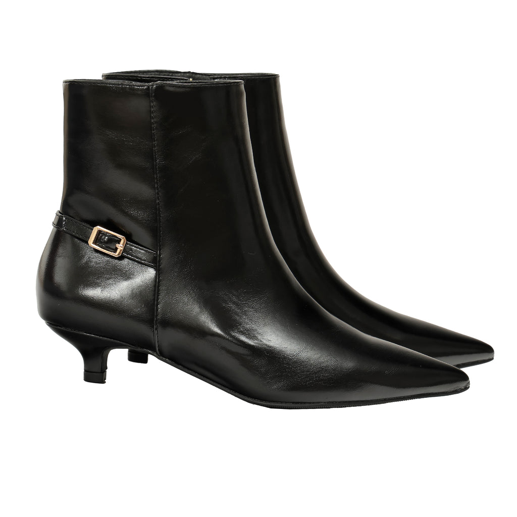 Tronchetto in simil pelle con tacco basso- Art.68338
