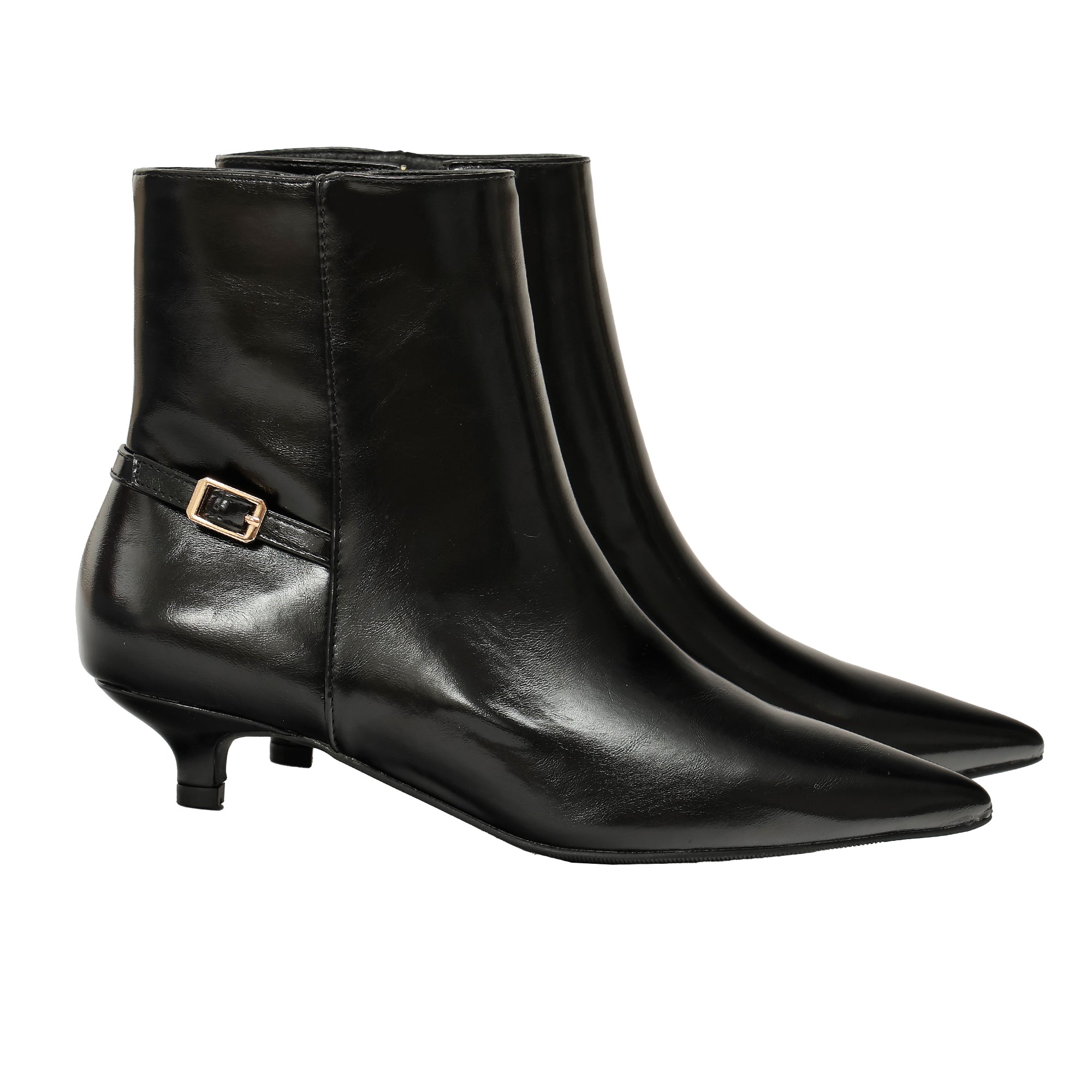Tronchetto in simil pelle con tacco basso- Art.68338