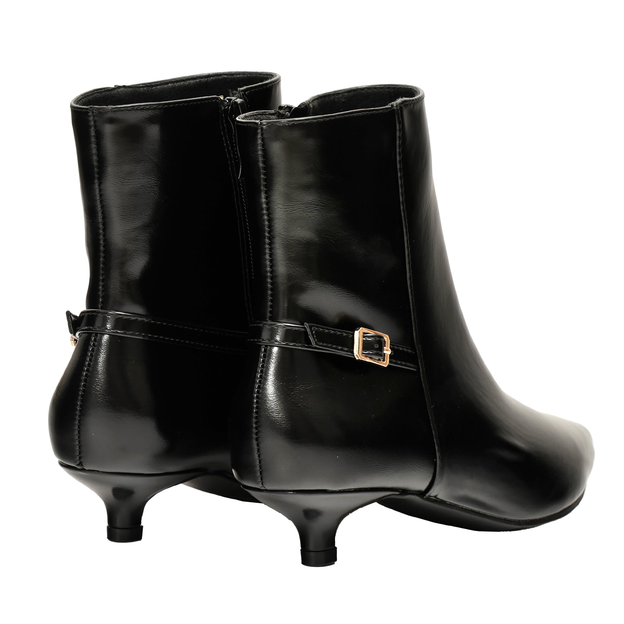 Tronchetto in simil pelle con tacco basso- Art.68338