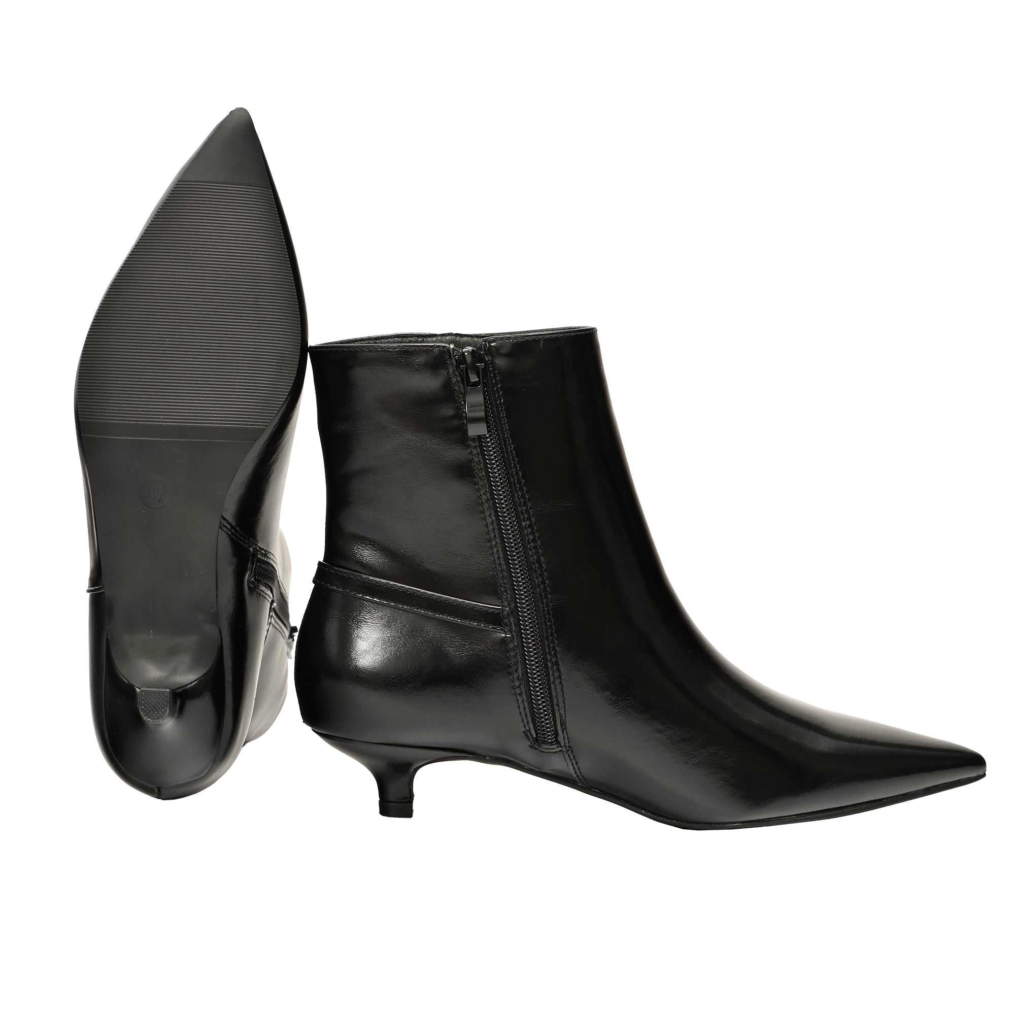Tronchetto in simil pelle con tacco basso- Art.68338