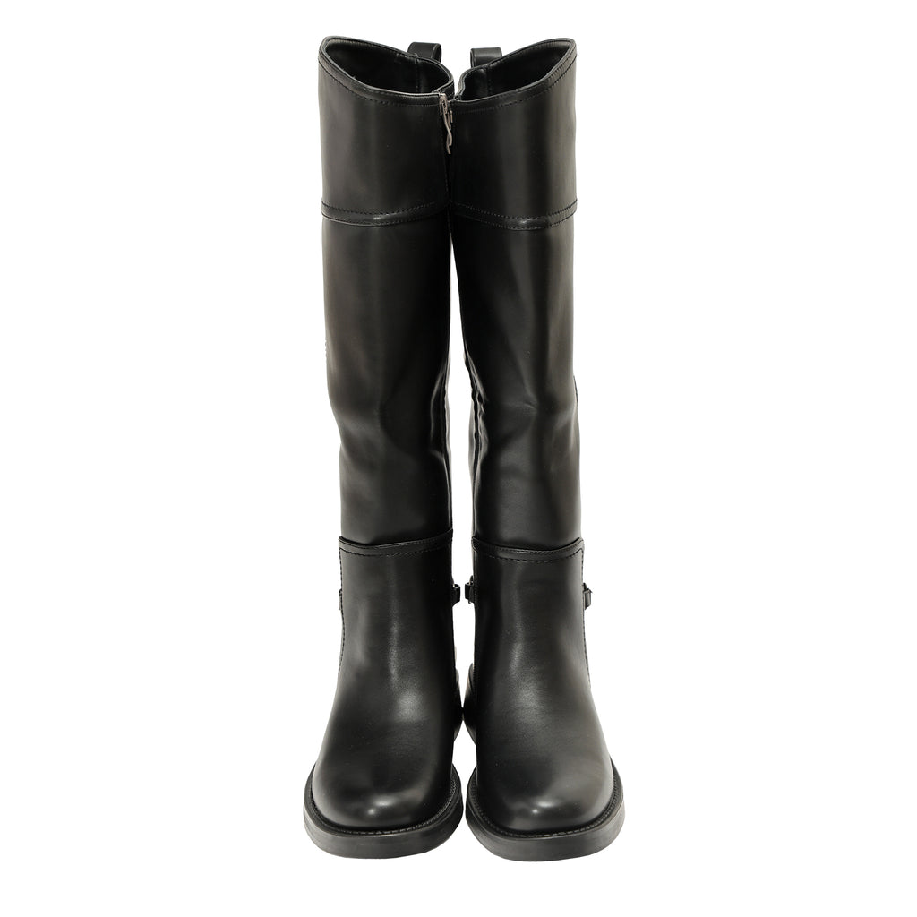 Stivale in simil pelle con tacco basso - Art.DF040