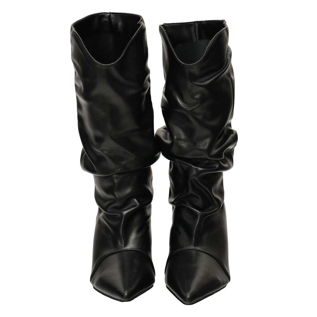 Stivaletto in simil pelle con tacco basso- Art.68361