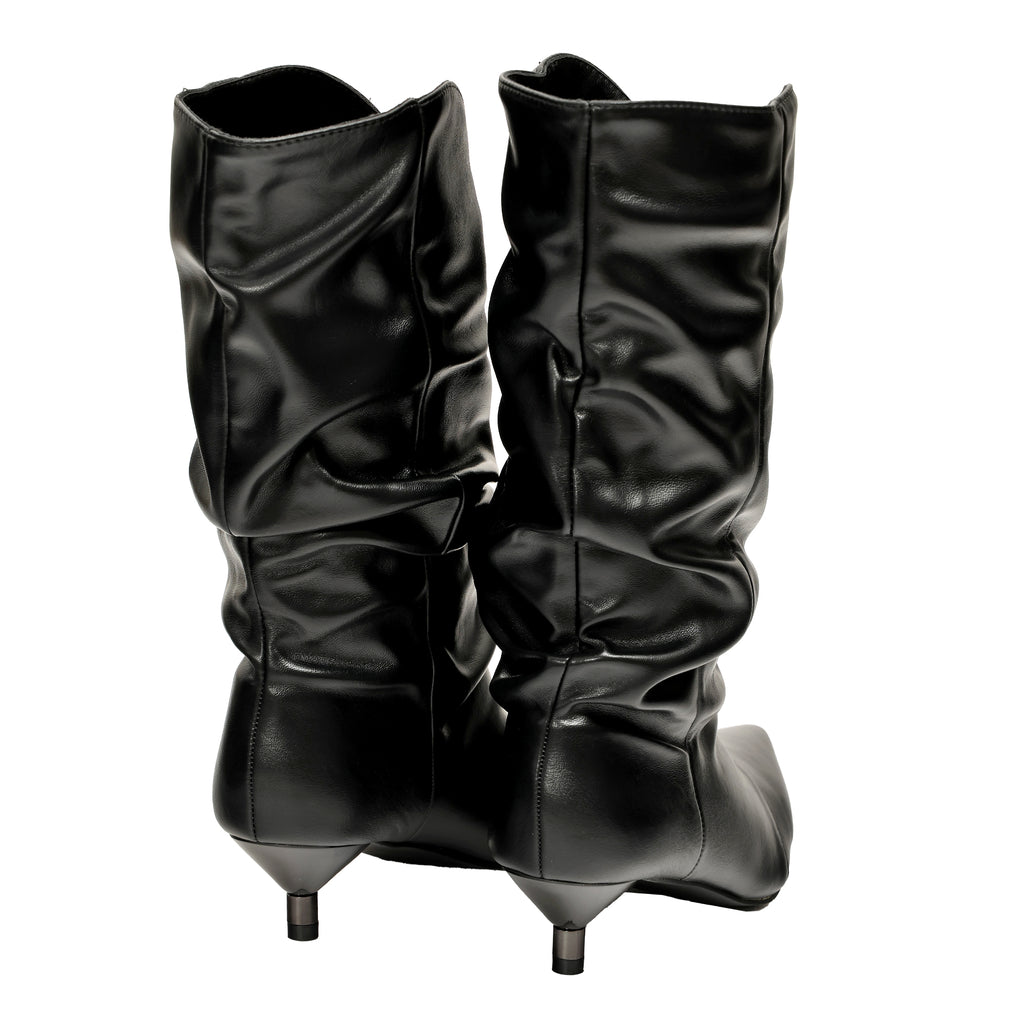 Stivaletto in simil pelle con tacco basso- Art.68361