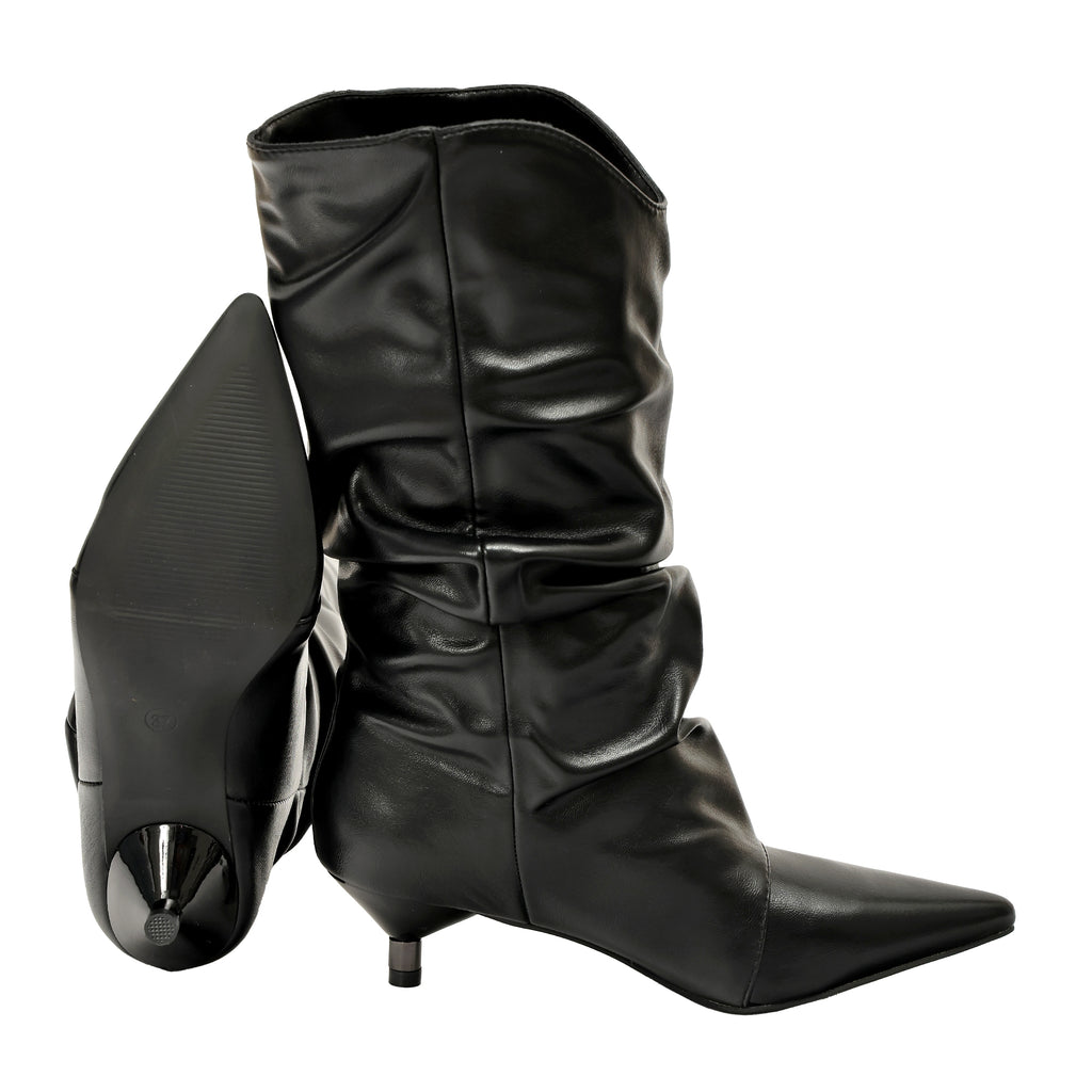 Stivaletto in simil pelle con tacco basso- Art.68361