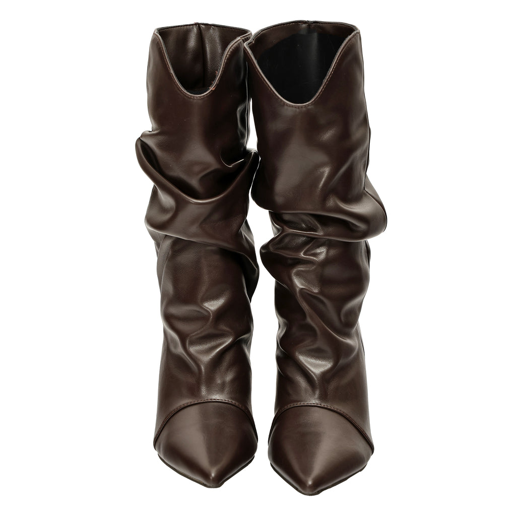 Stivaletto in simil pelle con tacco basso- Art.68361
