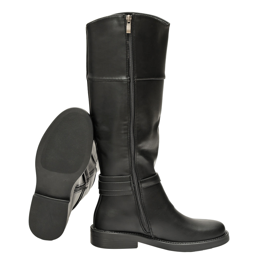 Stivale in simil pelle con tacco comodo- Art.DF039