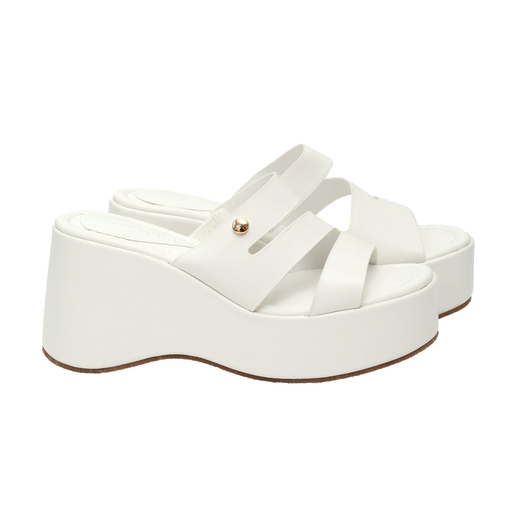 Ciabatta con zeppa - tacco 9,0 cm - plateaux 4,0 cm -Art.CL586