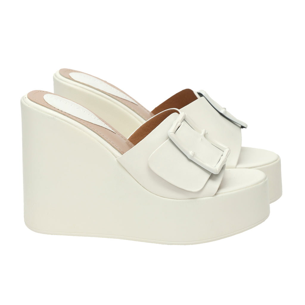 Ciabatta con zeppa - tacco 12,5 cm - plateaux 4,5 cm -Art.CL520