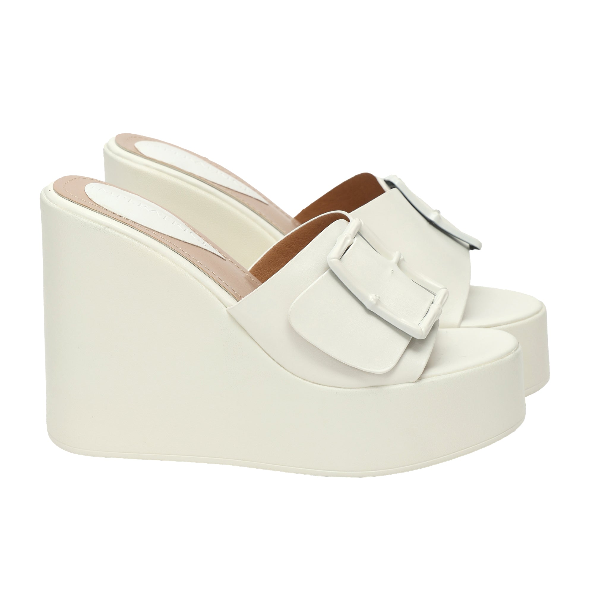 Ciabatta con zeppa - tacco 12,5 cm - plateaux 4,5 cm -Art.CL520