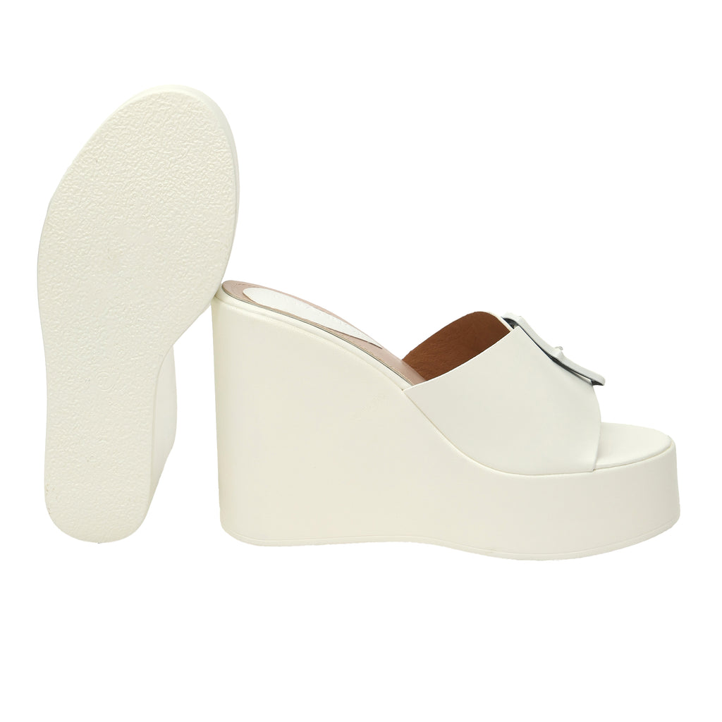 Ciabatta con zeppa - tacco 12,5 cm - plateaux 4,5 cm -Art.CL520