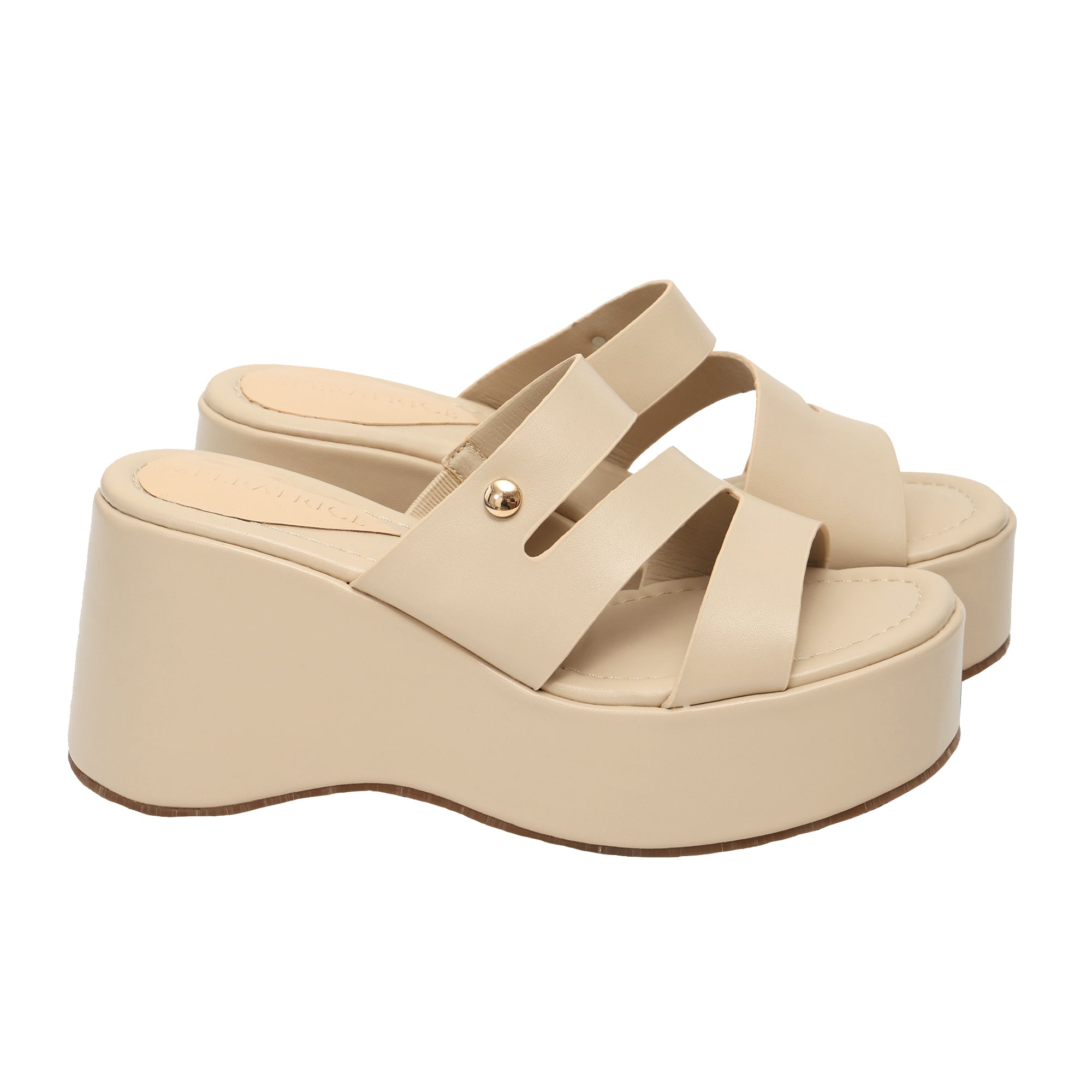 Ciabatta con zeppa - tacco 9,0 cm - plateaux 4,0 cm -Art.CL586