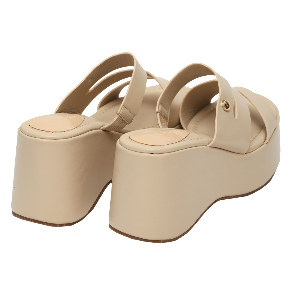 Ciabatta con zeppa - tacco 9,0 cm - plateaux 4,0 cm -Art.CL586