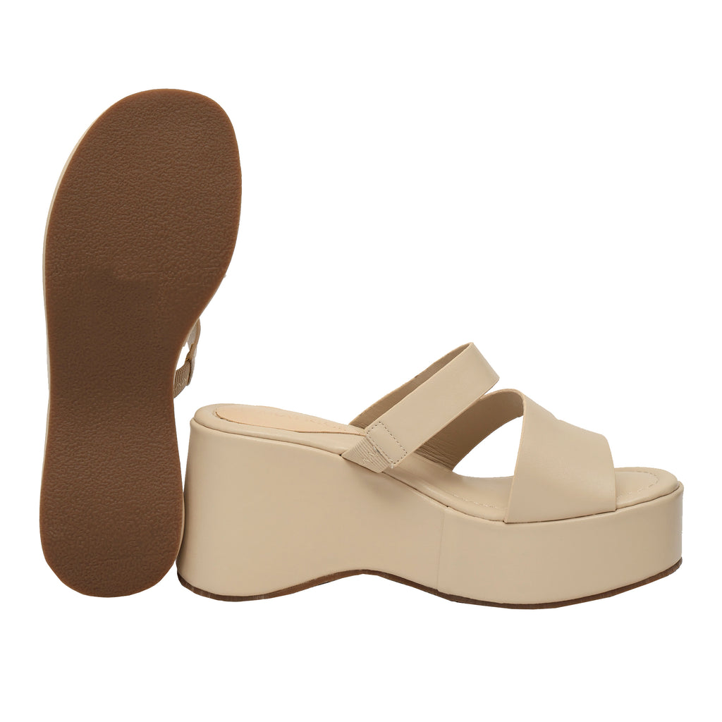 Ciabatta con zeppa - tacco 9,0 cm - plateaux 4,0 cm -Art.CL586