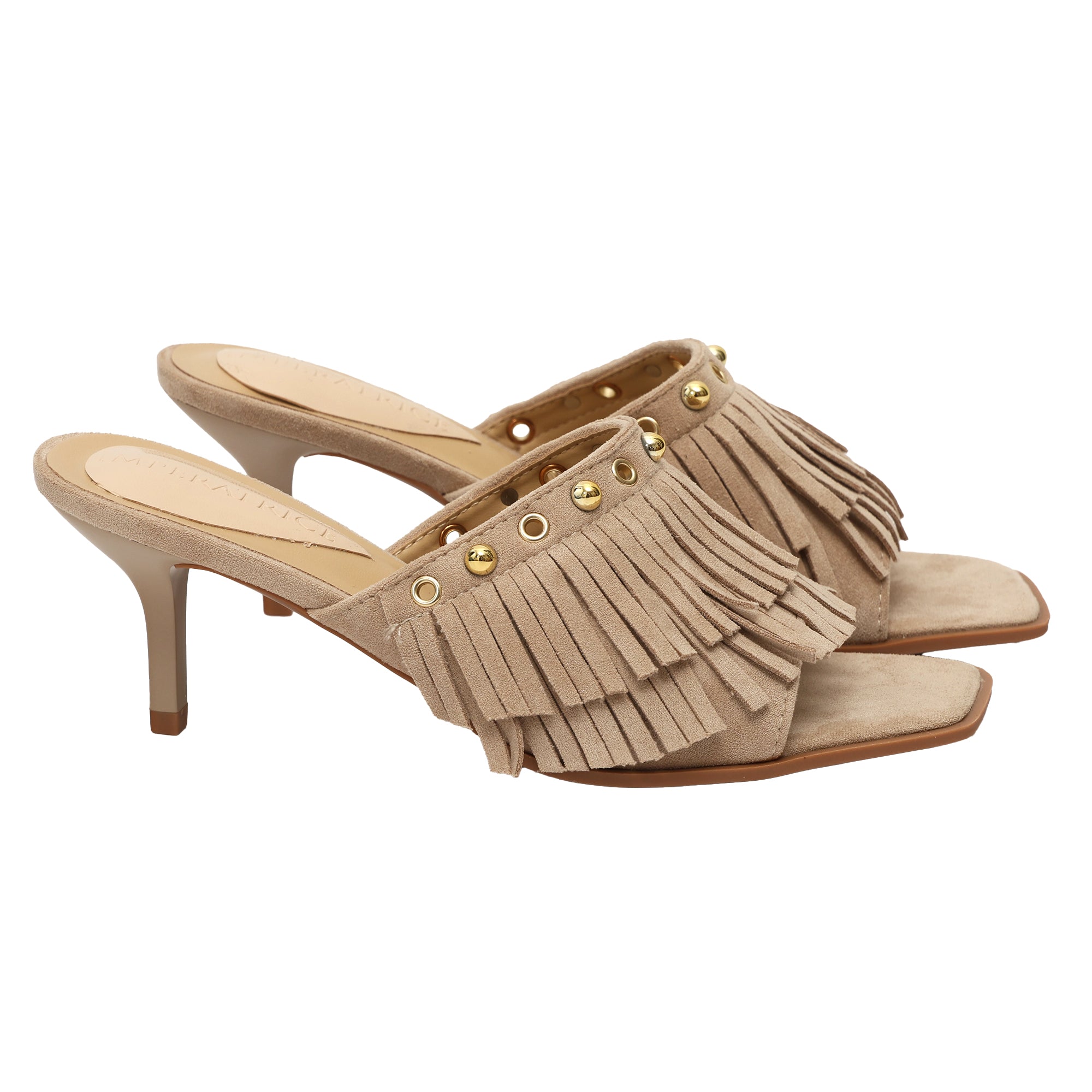 Sandali frange  - tacco 7,0 cm -Art.CL527