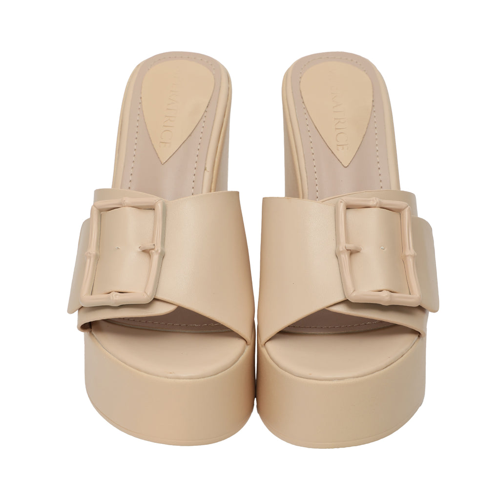 Ciabatta con zeppa - tacco 12,5 cm - plateaux 4,5 cm -Art.CL520