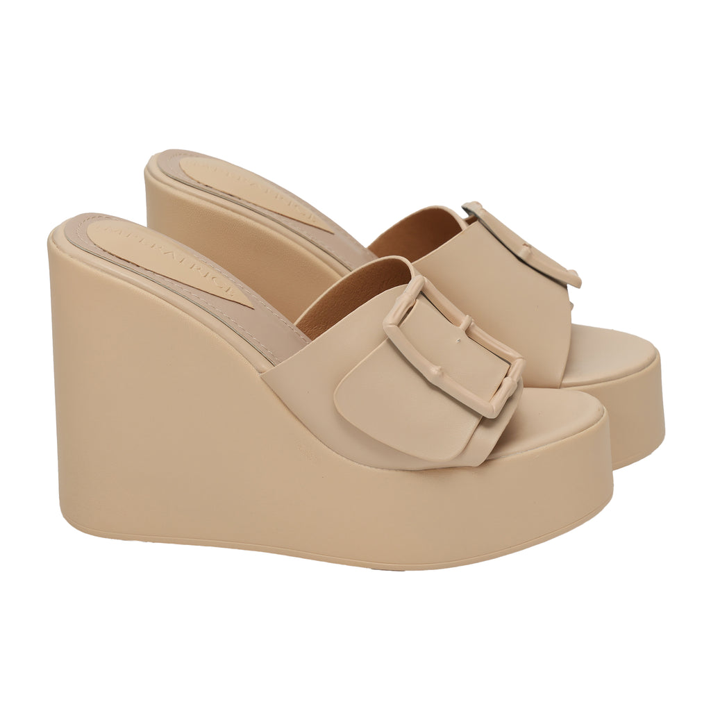 Ciabatta con zeppa - tacco 12,5 cm - plateaux 4,5 cm -Art.CL520