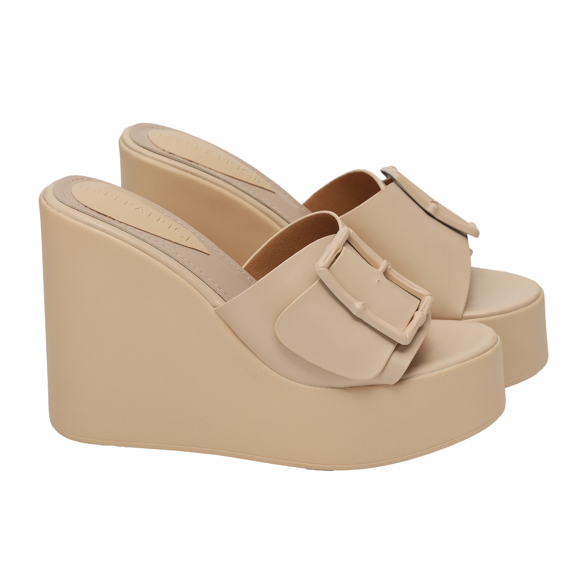 Ciabatta con zeppa - tacco 12,5 cm - plateaux 4,5 cm -Art.CL520