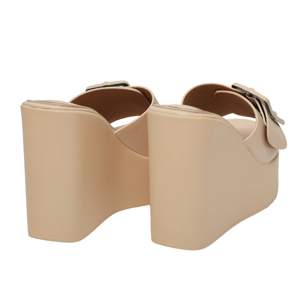 Ciabatta con zeppa - tacco 12,5 cm - plateaux 4,5 cm -Art.CL520