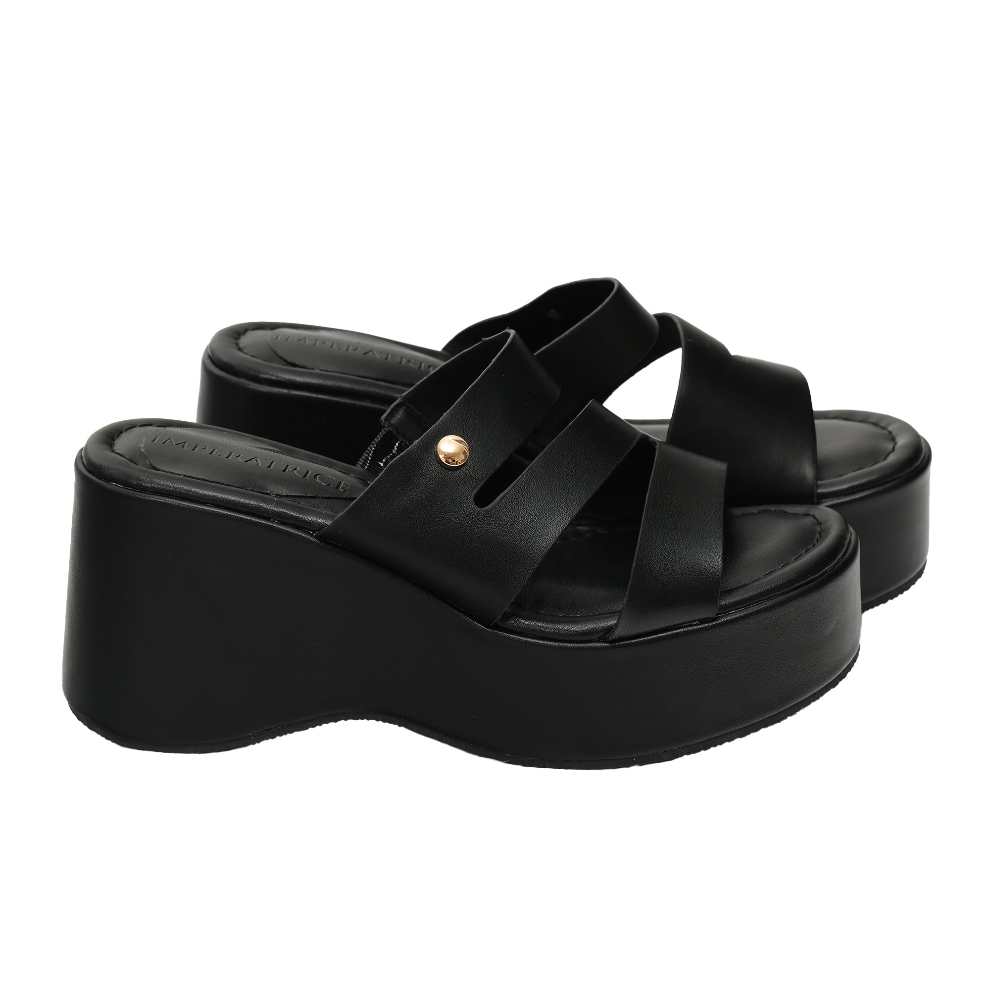 Ciabatta con zeppa - tacco 9,0 cm - plateaux 4,0 cm -Art.CL586