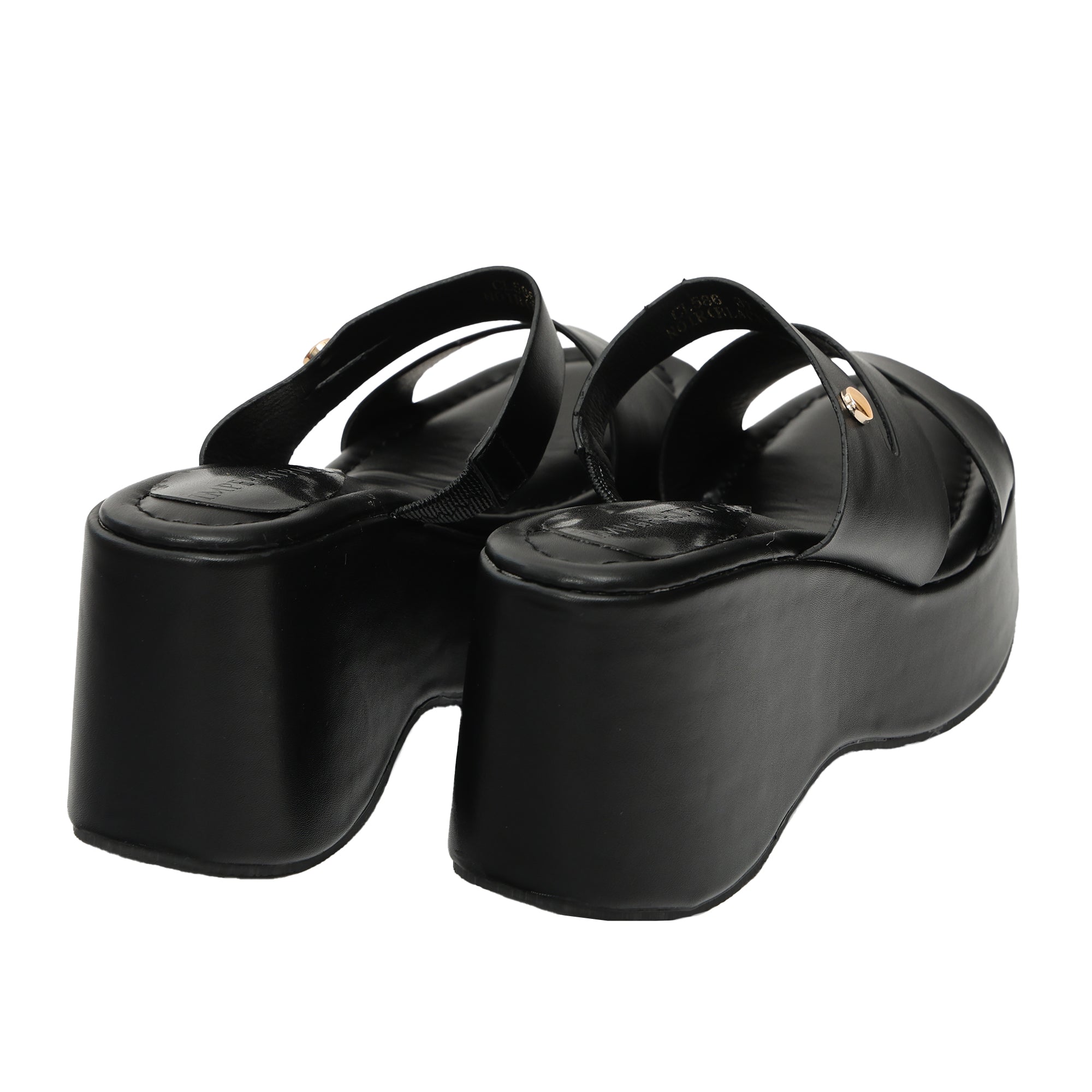 Ciabatta con zeppa - tacco 9,0 cm - plateaux 4,0 cm -Art.CL586