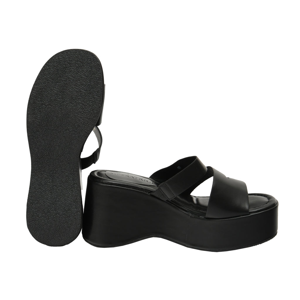 Ciabatta con zeppa - tacco 9,0 cm - plateaux 4,0 cm -Art.CL586
