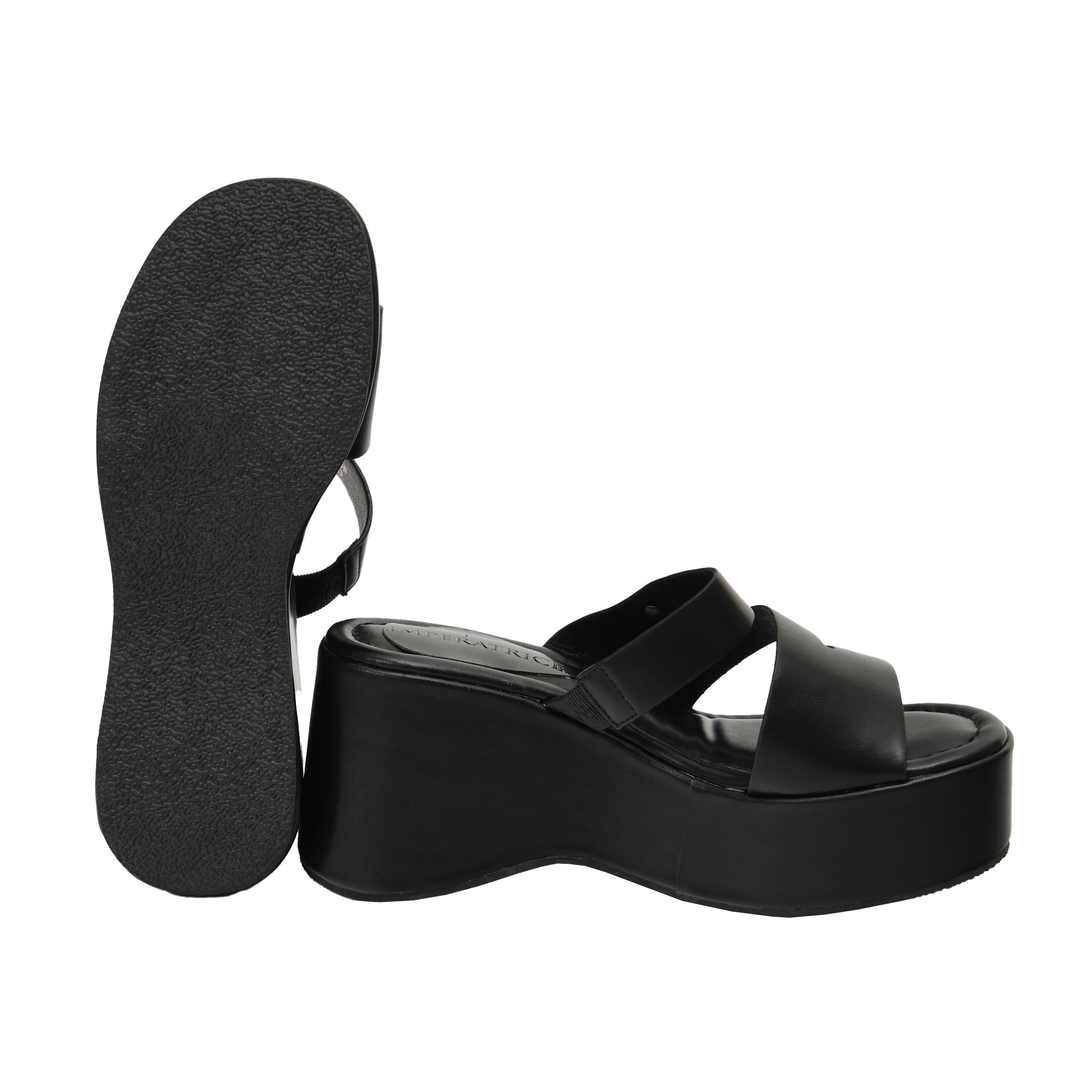 Ciabatta con zeppa - tacco 9,0 cm - plateaux 4,0 cm -Art.CL586