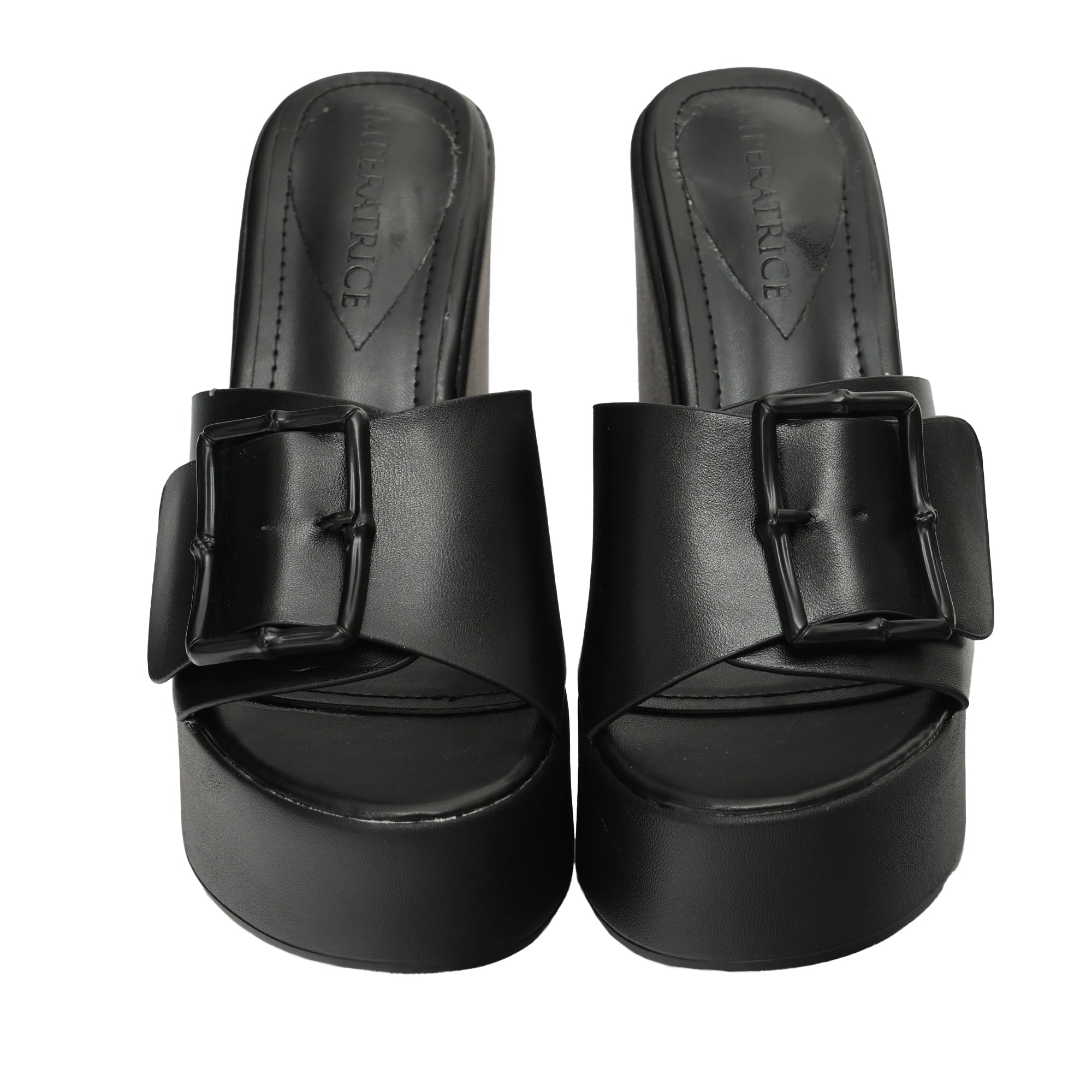 Ciabatta con zeppa - tacco 12,5 cm - plateaux 4,5 cm -Art.CL520