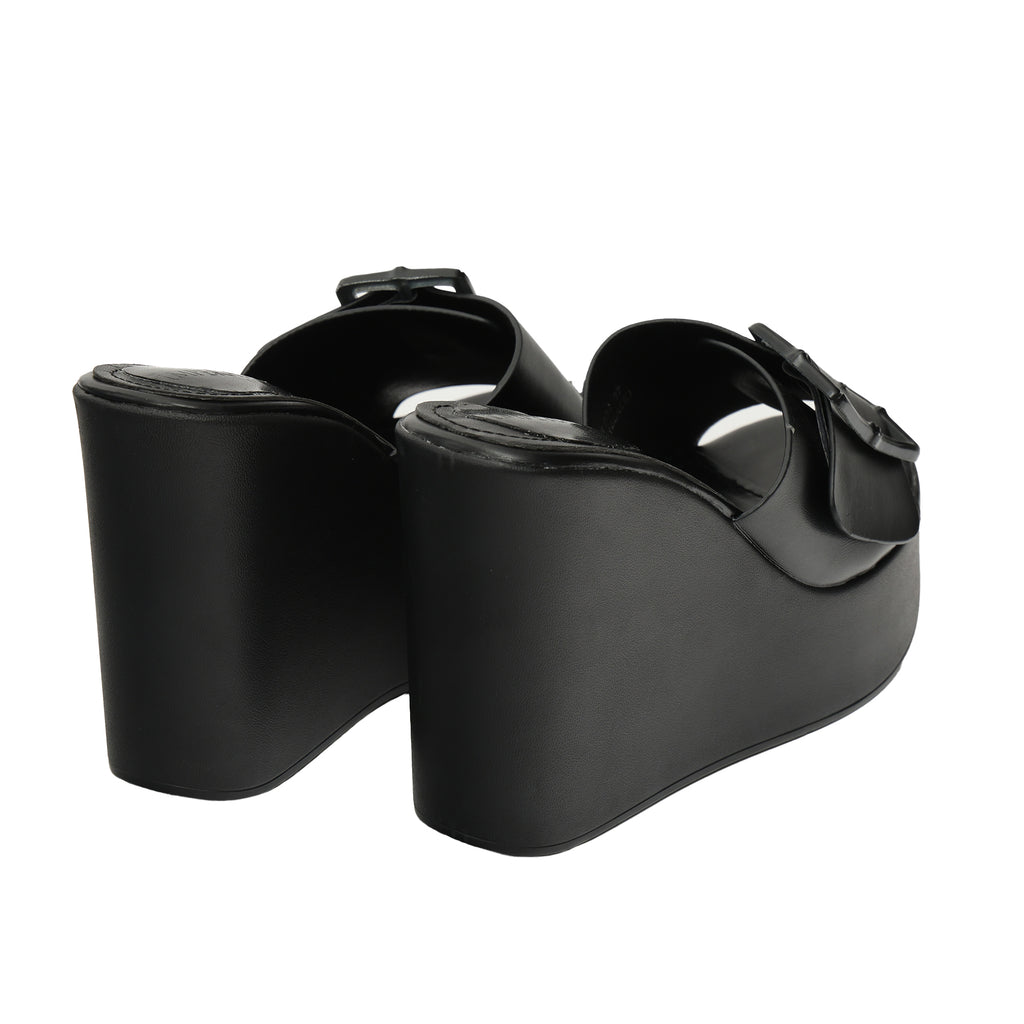 Ciabatta con zeppa - tacco 12,5 cm - plateaux 4,5 cm -Art.CL520