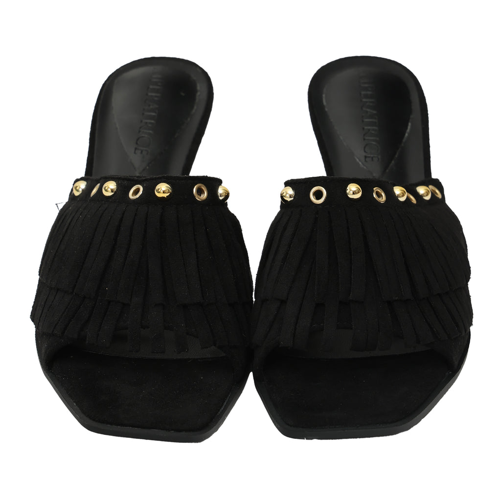 Sandali frange  - tacco 7,0 cm -Art.CL527