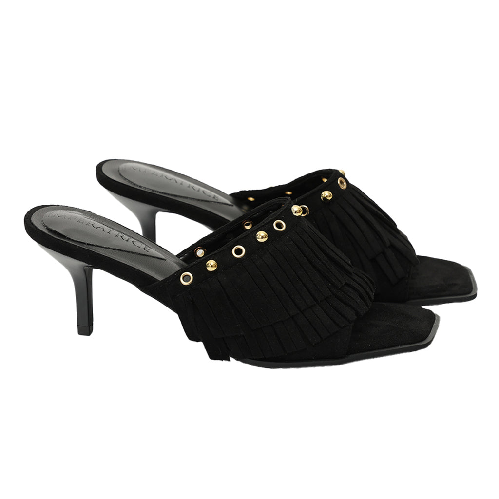 Sandali frange  - tacco 7,0 cm -Art.CL527