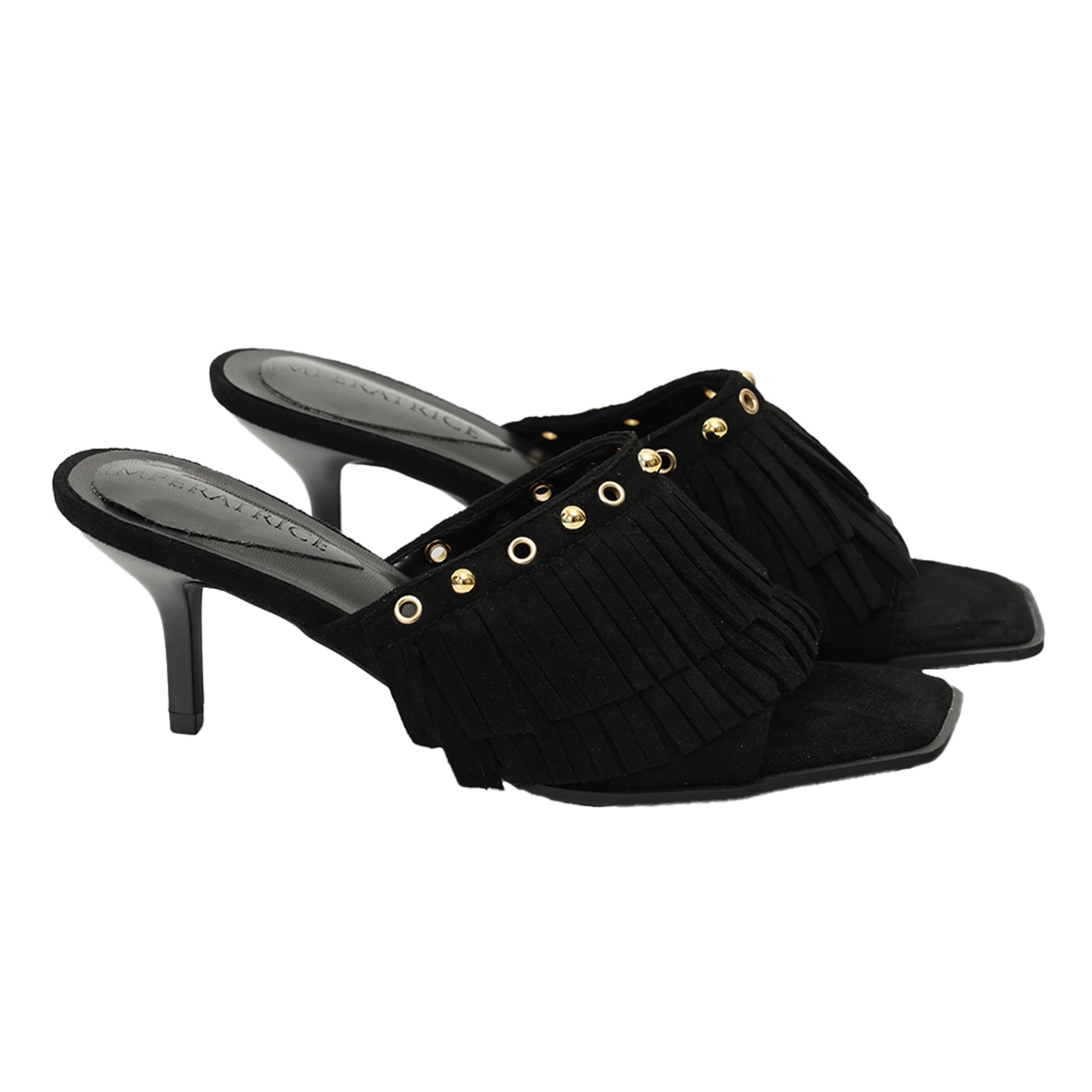Sandali frange  - tacco 7,0 cm -Art.CL527