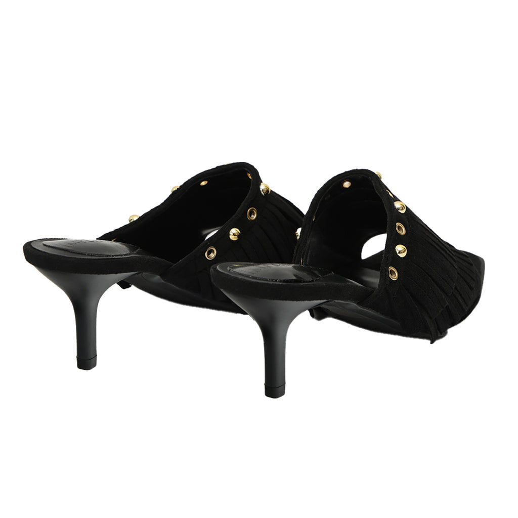 Sandali frange  - tacco 7,0 cm -Art.CL527