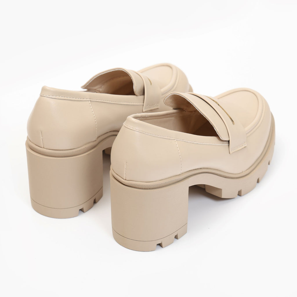 Mocassini in simil pelle con tacco comodo- Art.68289