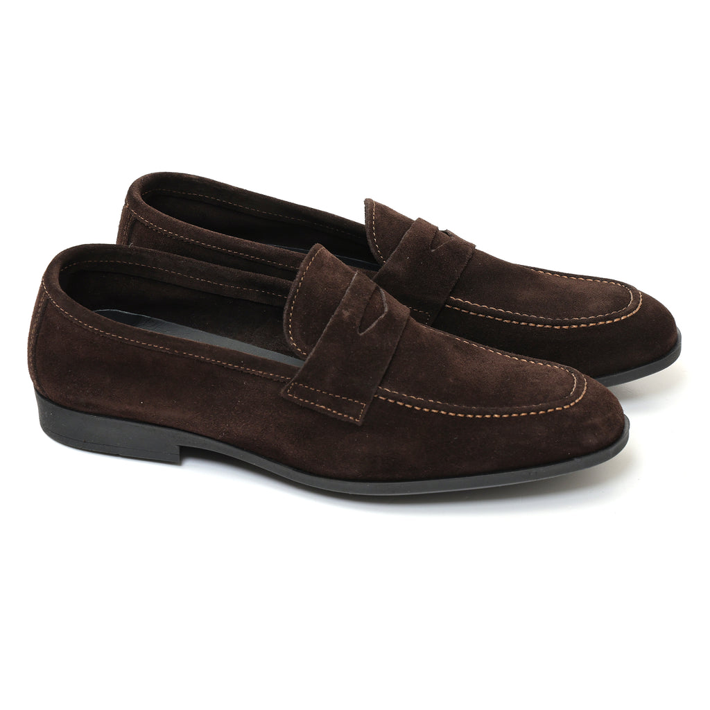 Mocassino con benda in morbidissima pelle scamosciata -Art.75BENDAFDOFOMMACAMOSCIO