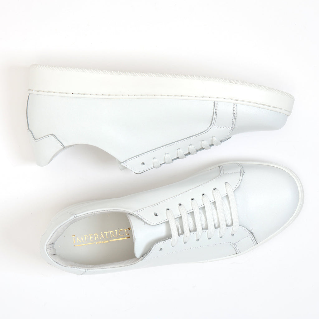 Sneakers stringate in pelle di vitello-Art.F18FDOGOMMAVITELLO