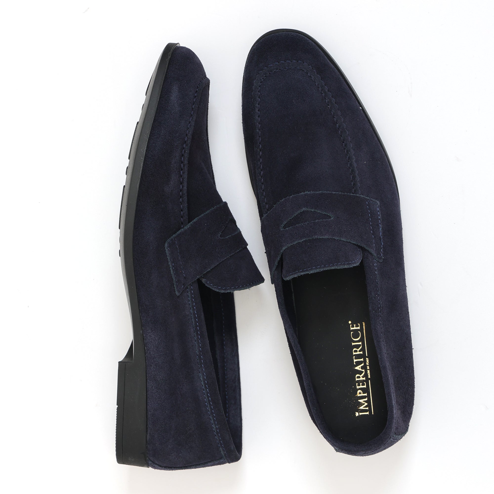 Mocassino con benda in morbidissima pelle scamosciata -Art.75BENDAFDOFOMMACAMOSCIO
