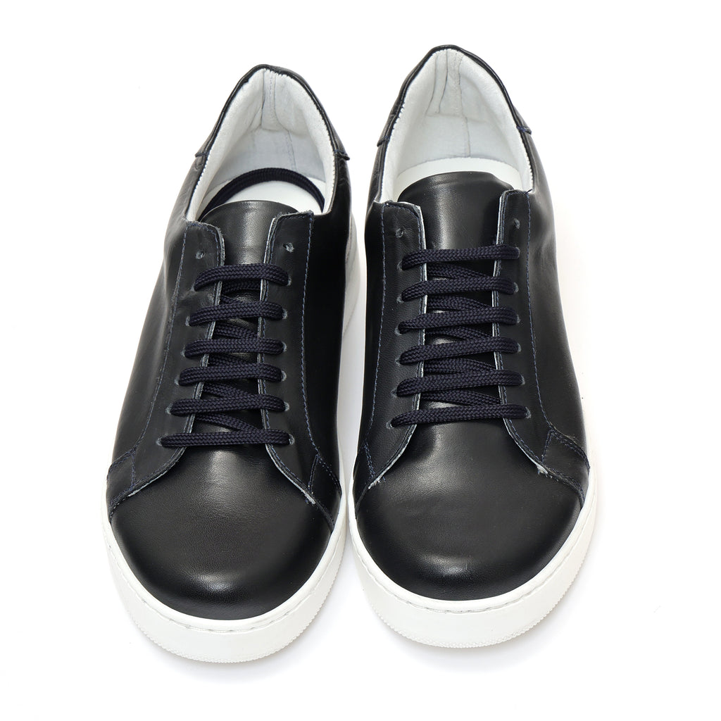 Sneakers stringate in pelle di vitello-Art.F18FDOGOMMAVITELLO
