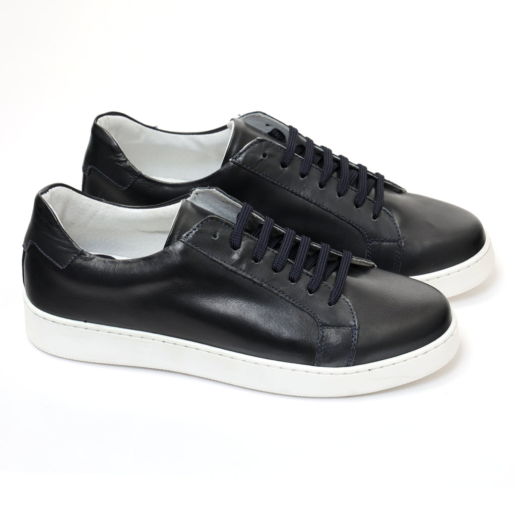 Sneakers stringate in pelle di vitello-Art.F18FDOGOMMAVITELLO