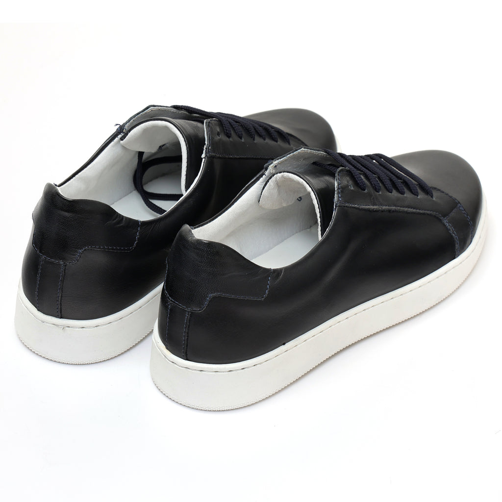 Sneakers stringate in pelle di vitello-Art.F18FDOGOMMAVITELLO