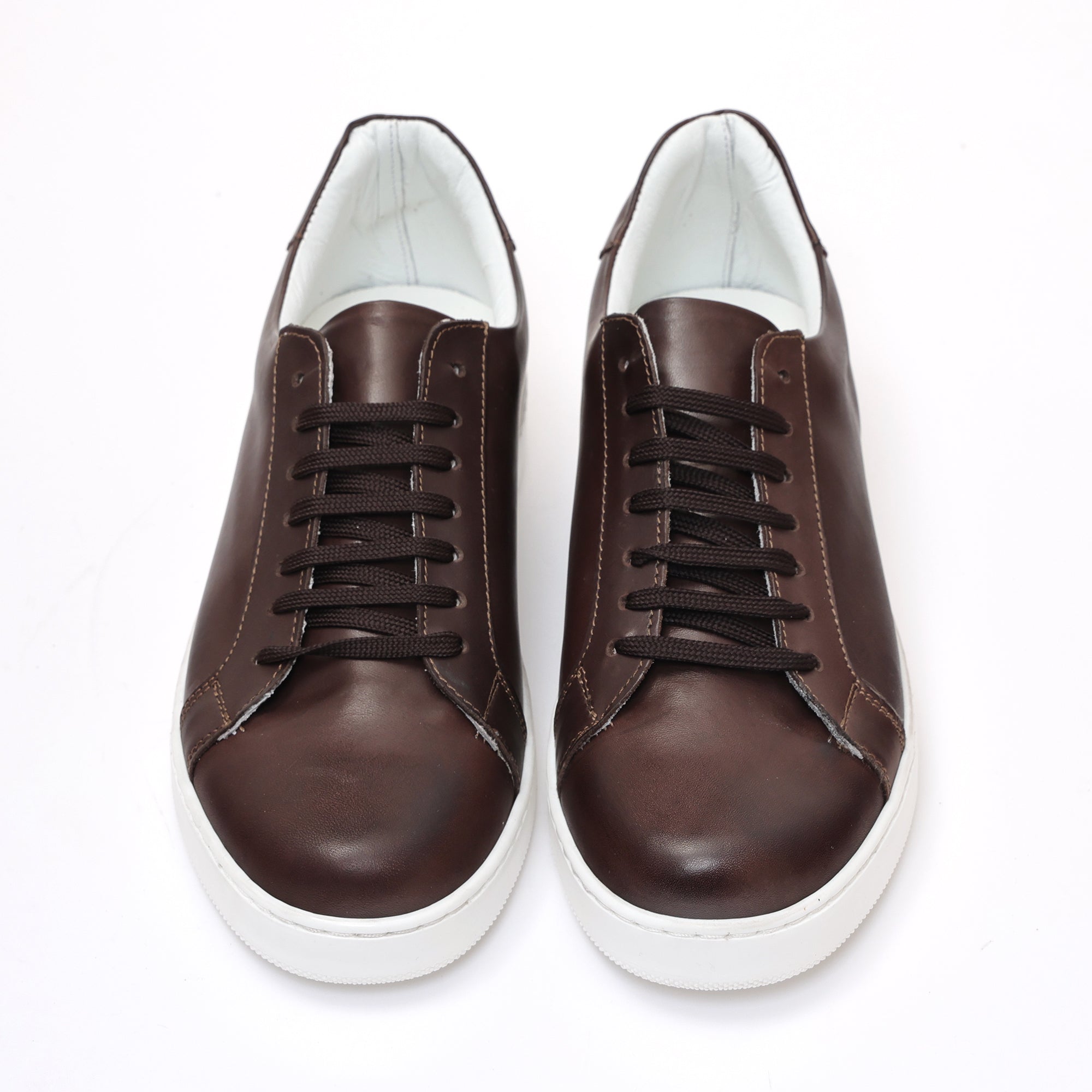Sneakers stringate in pelle di vitello-Art.F18FDOGOMMAVITELLO