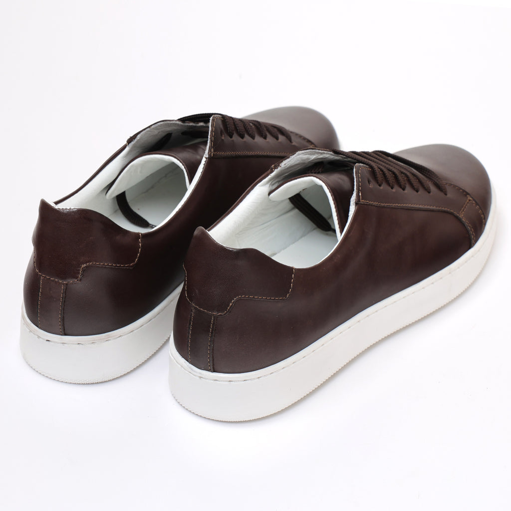 Sneakers stringate in pelle di vitello-Art.F18FDOGOMMAVITELLO