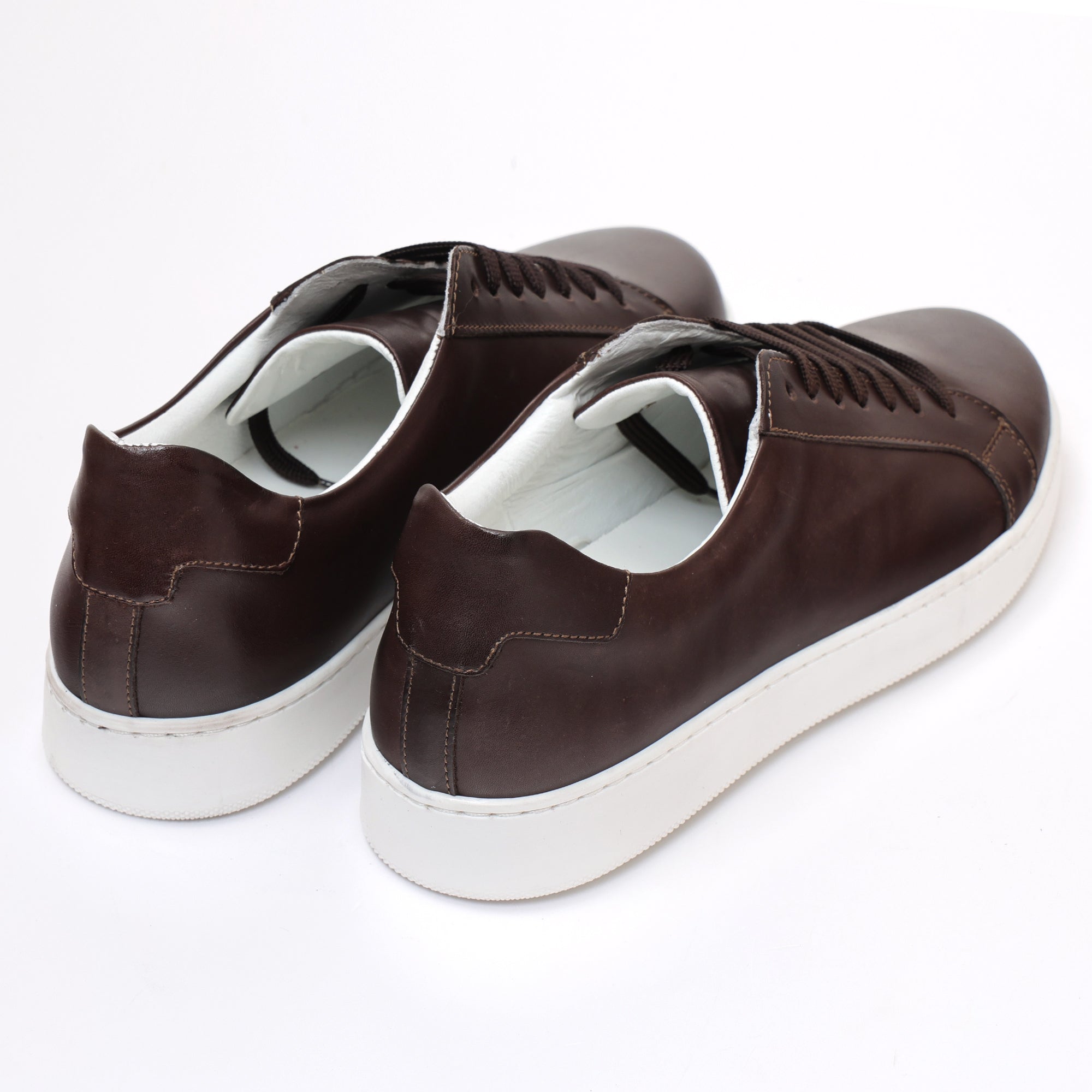 Sneakers stringate in pelle di vitello-Art.F18FDOGOMMAVITELLO