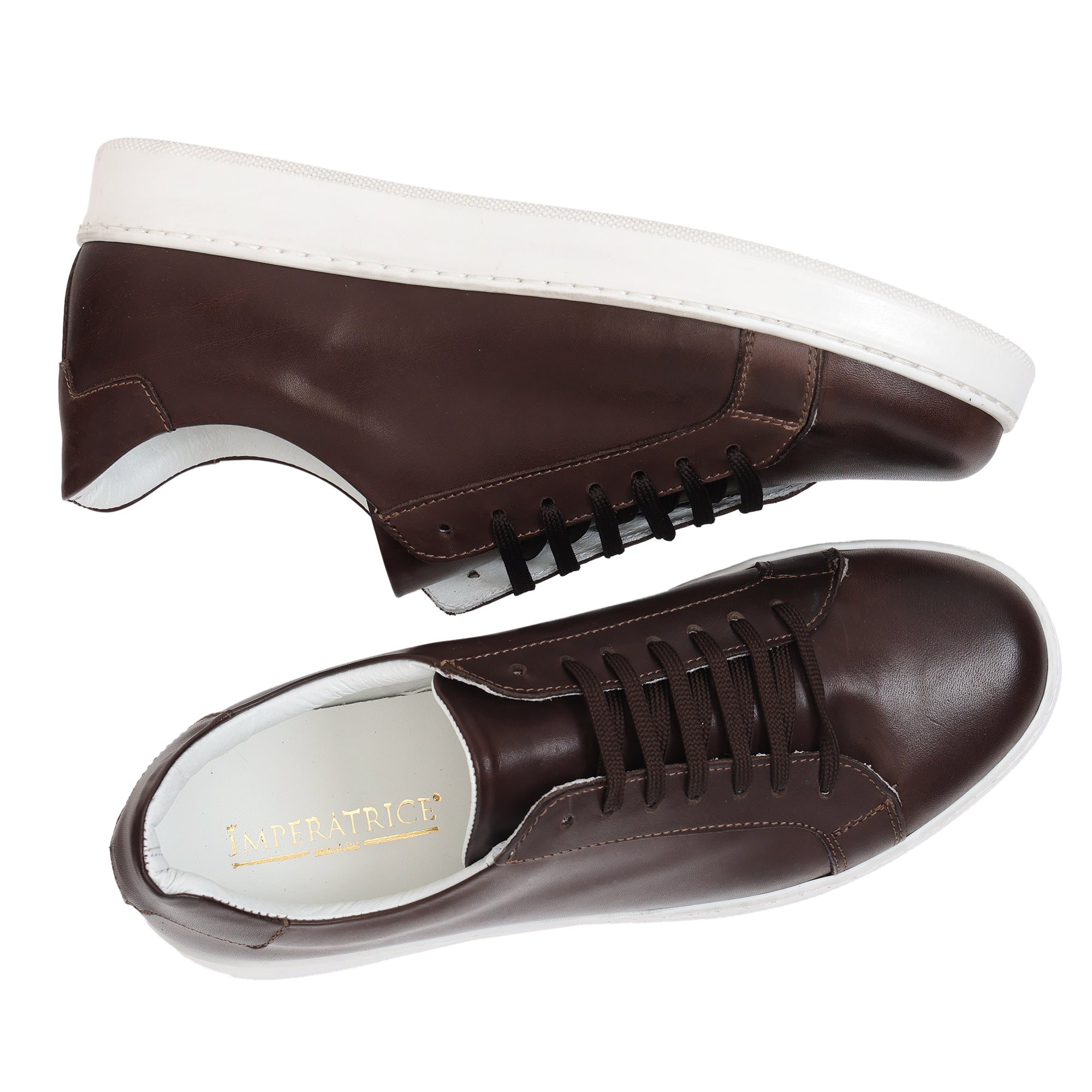 Sneakers stringate in pelle di vitello-Art.F18FDOGOMMAVITELLO