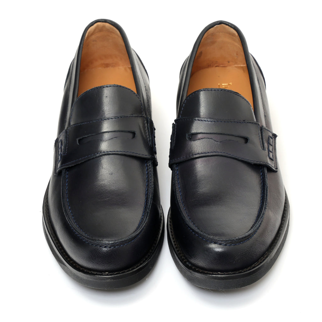 Mocassino con benda in pelle crust con fondo in gomma -Art.805EFDOGOMMACRUST
